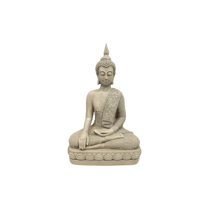 Boeddha Beeld Zittend Grijs