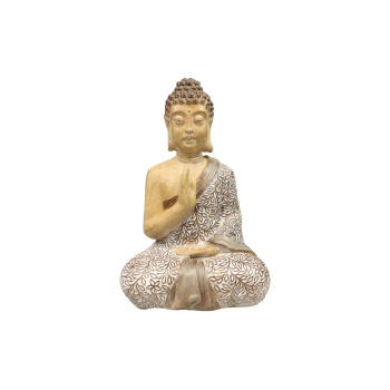 Boeddha beeld zittend beige