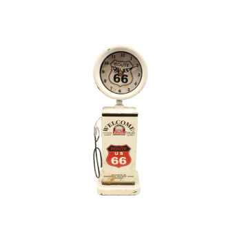 Table clock Route 66 White