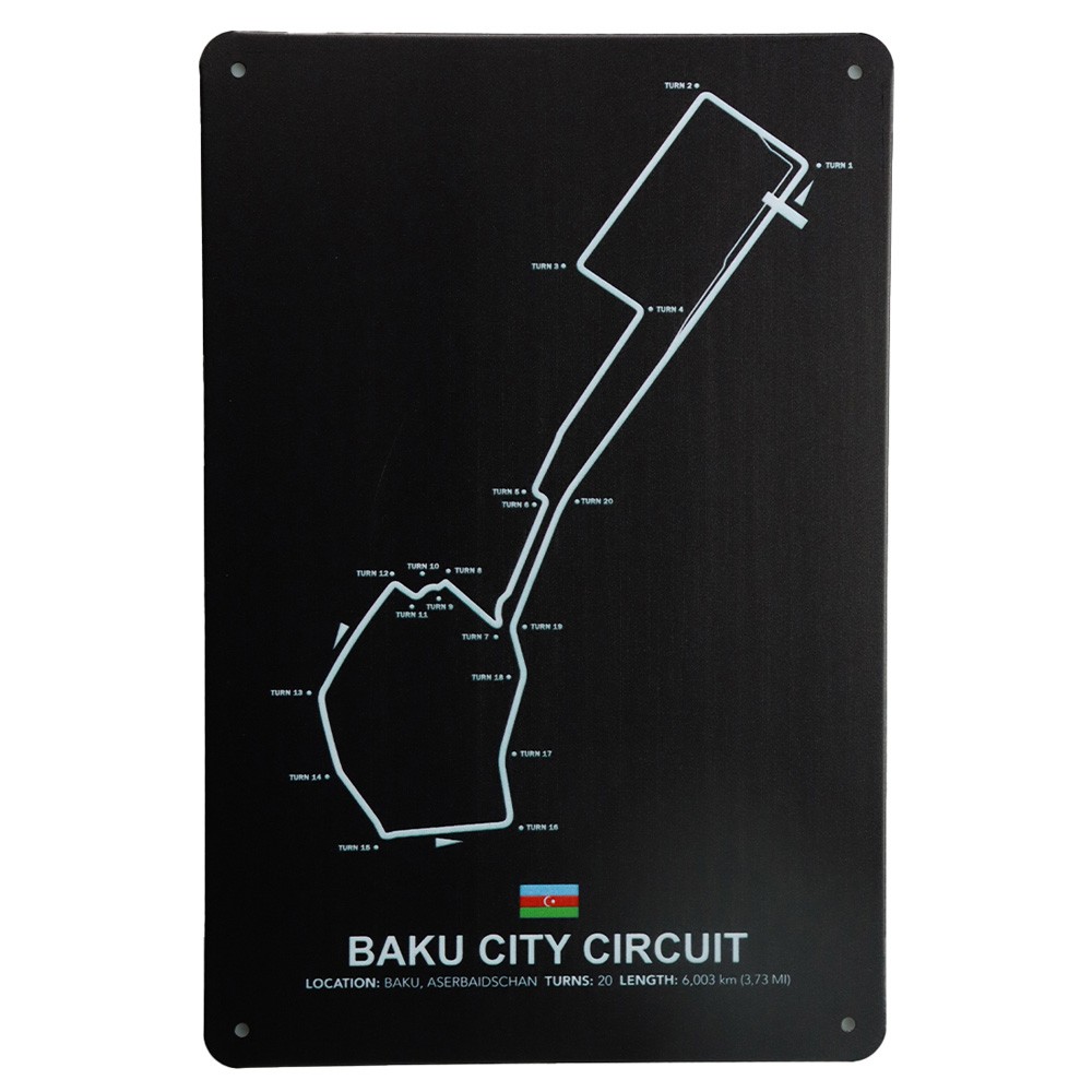Baku City Circuit Metalen borden