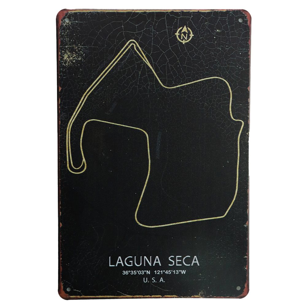 Laguna Seca USA - Metalen borden