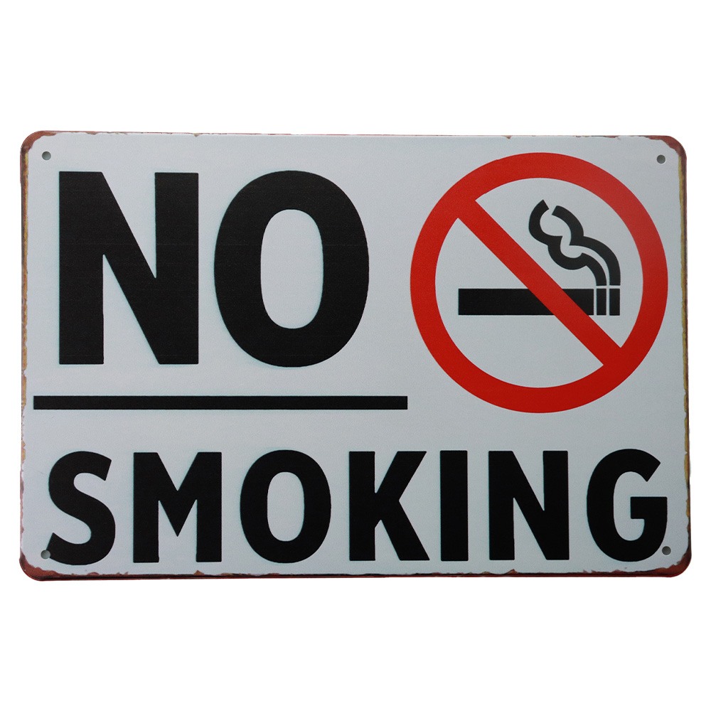 No Smoking - Metalen borden
