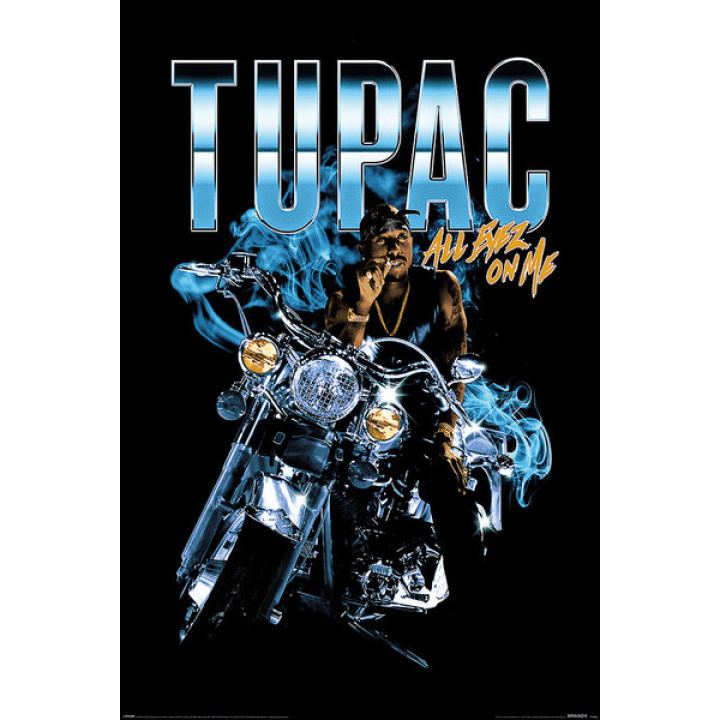 Tupac Motorcycle poster