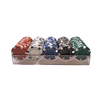 Poker chips in tray, poker fiches, pokerchips