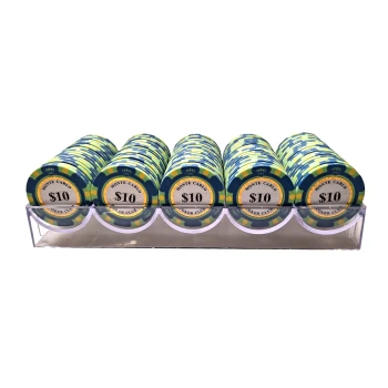 Monte Carlo Poker Chips 10 in tray 100 stuks