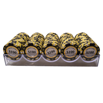 Monte Carlo Poker Chips 100 in tray 100 stuks