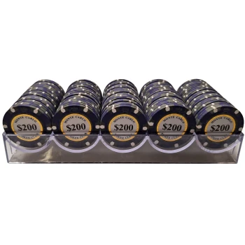 Monte Carlo Poker Chips 200 in tray 100 stuks