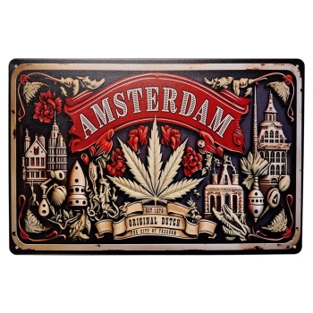 Amsterdam original dutch the-city of freedom metalen bord