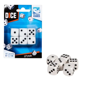 Clown games dobbelstenen 6 stuks