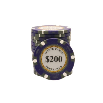 Monte Carlo poker chips 25 stuks waarde 200