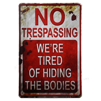 No Trespassing Metalen borden