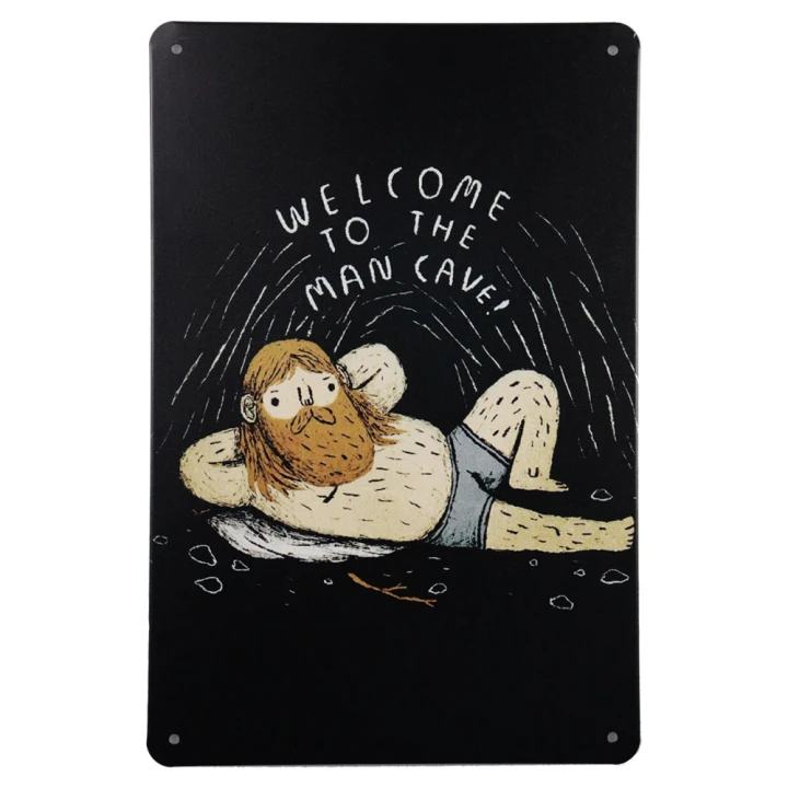 Welcome mancave man Metalen borden