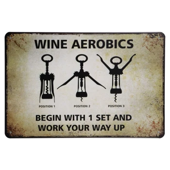 Wine Aerobics - Metalen Borden