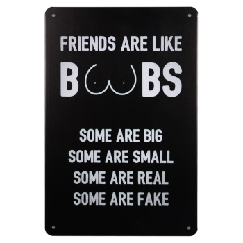 Friends en boobs Metalen borden