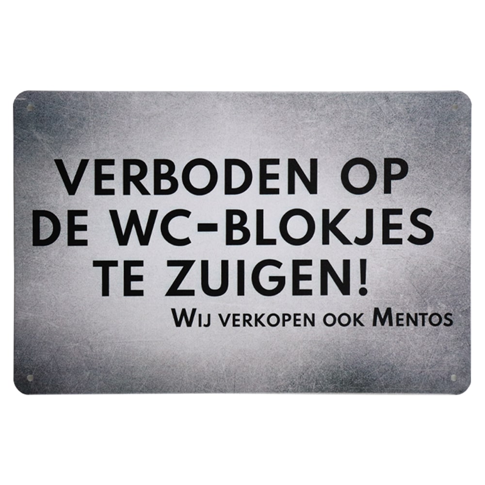 WC-Blokjes Metalen Borden