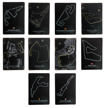 Formule 1 wandborden 10 pack