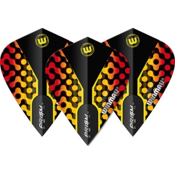 Winmau zeta kite black en Yellow flight