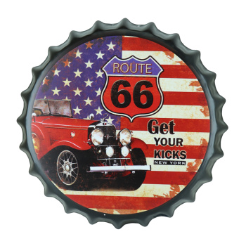 get your kicks bottle cap