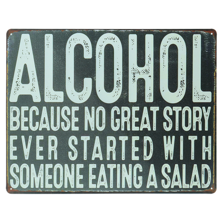 Alcohol metalen bord 30 x 40cm