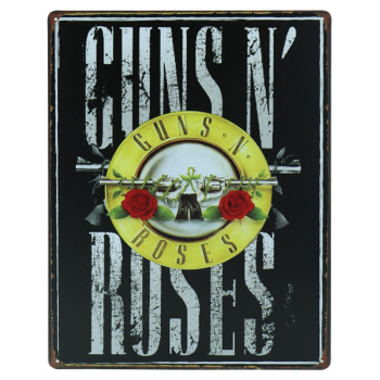 Guns`n Roses metalen bord 30 x 40cm