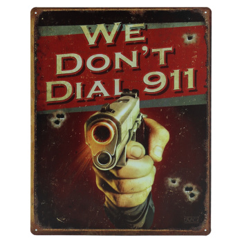 Dail 911 metalen bord 30 x 40cm