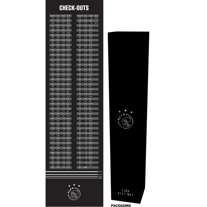 Dartmat Ajax check out