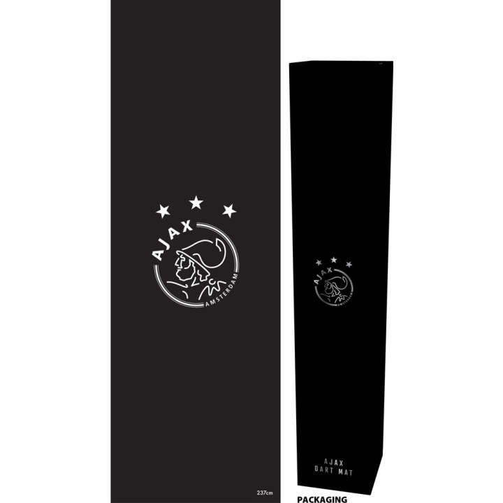 Ajax dartmat zwart