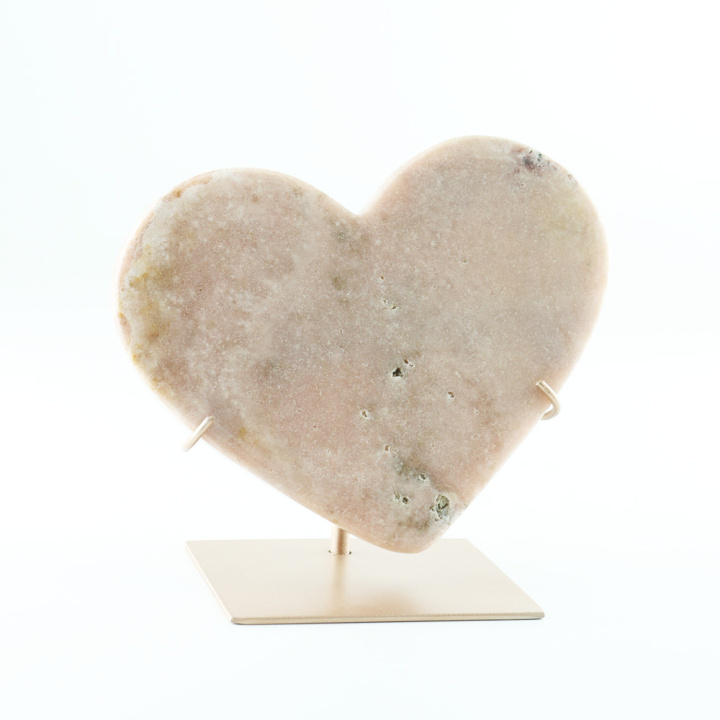 Roze amethist hart op standaard 3
