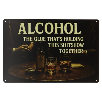 Alcohol the glue - Metalen borden