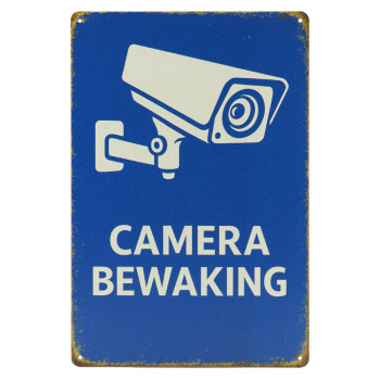 Camera bewaking Metalen borden