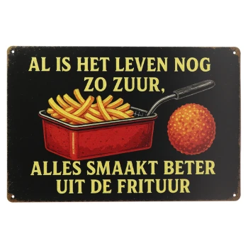 Het leven nog zo zuur beter uit de frituur