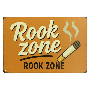 Rookzone Metalen wandbord 20 x 30 cm