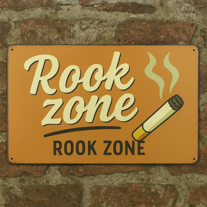 30139 Rook-Zone-sfeer Rookzone Metalen wandbord 20 x 30 cm
