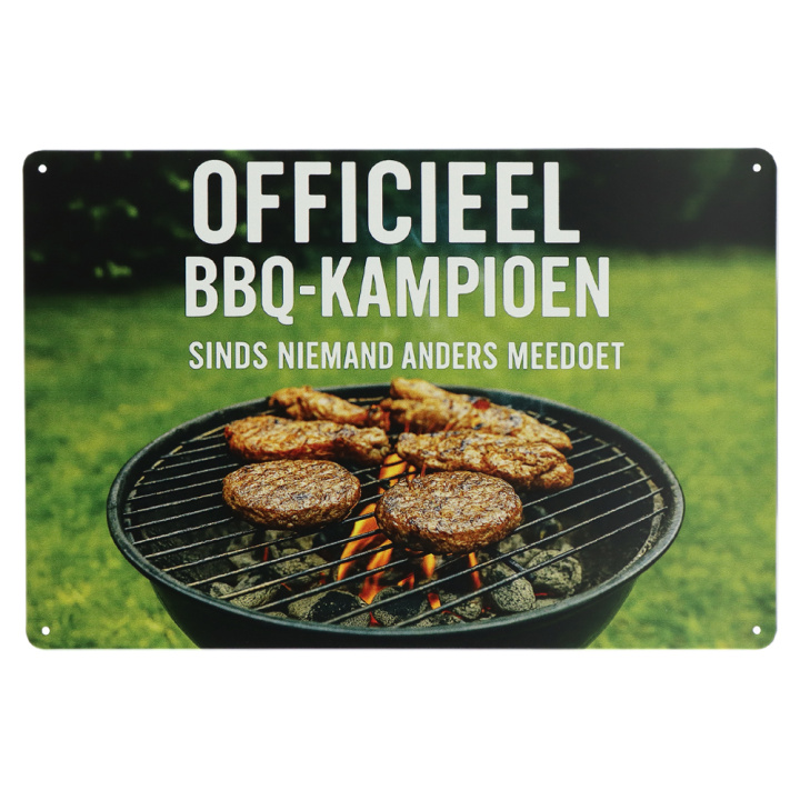 BBQ Kampioen Metalen Borden