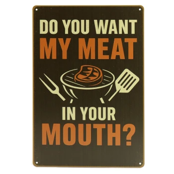 Want My Meat Metalen Bord