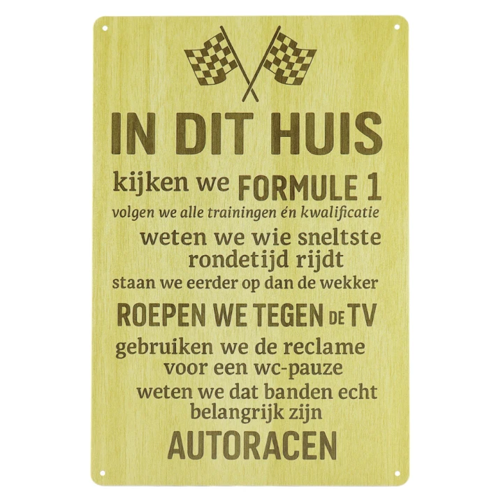In Dit Huis Kijken We Formule 1