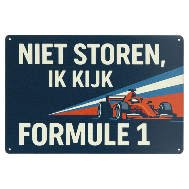 Formule 1 Kijken Metalen Borden