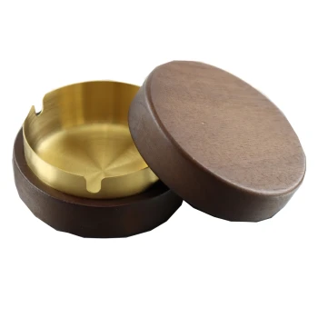 Asbak hout met deksel