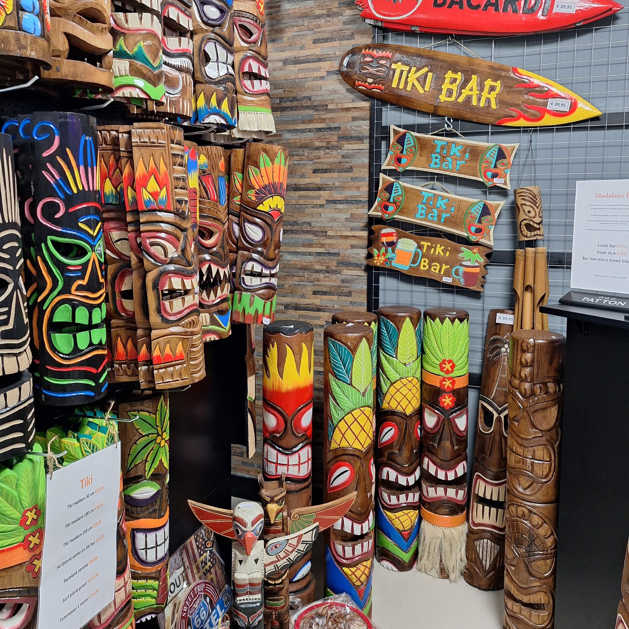 tribal mancave corner with lighting and totem decor