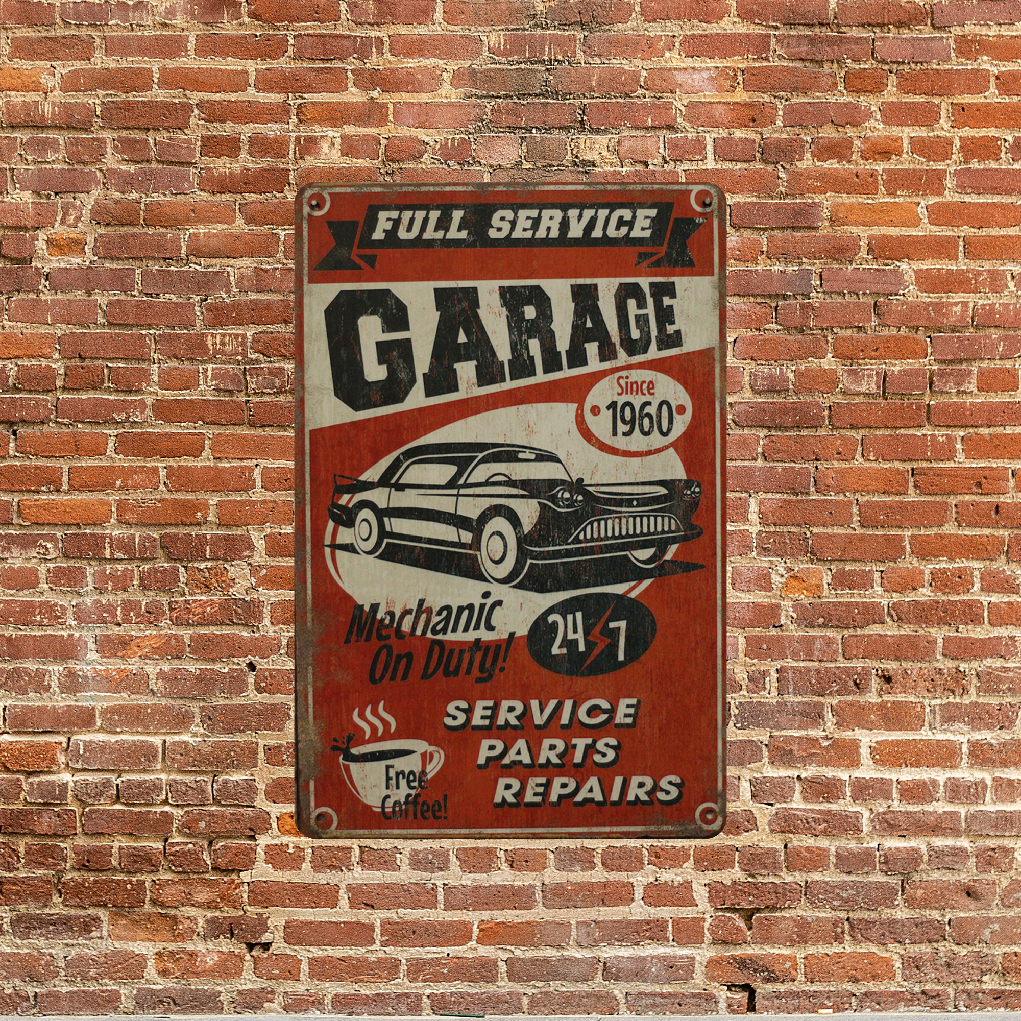 metalenbord voor in een garage