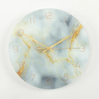 wandklok goud marmer