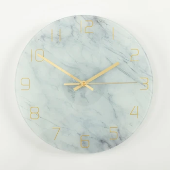 wandklok wit marmer