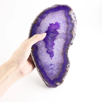 Paarse agaatschijf 1205 gram