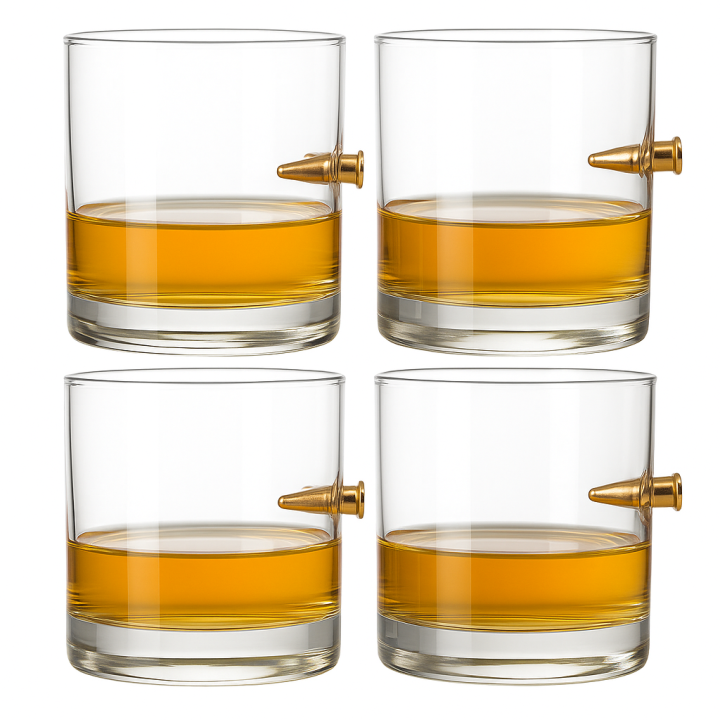 Whiskeyglazen met kogel