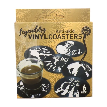 vinyl onderzetters muziek