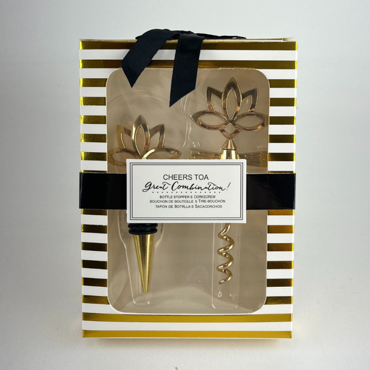 3 Kurken trekker gold lotus set