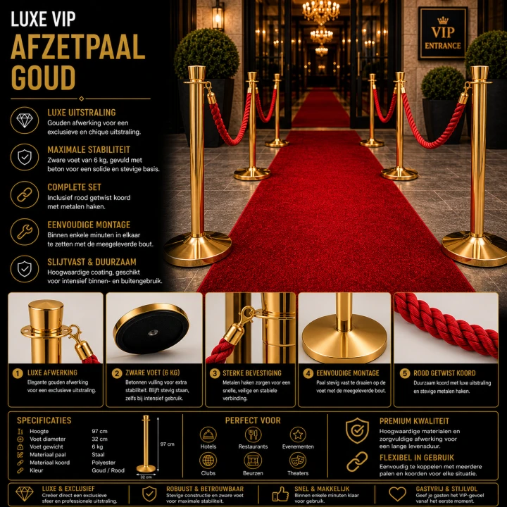 sfeer-afbeelding-luxe-vip-afzetpalen-goud