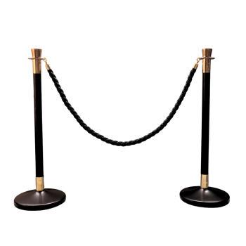 Vip afzetpaal zwart goud deluxe