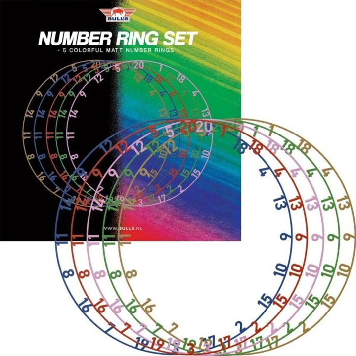 Bulls-collerful-ring Bulls colorful matt number rings