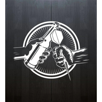 Bulls beer and darts classic cabinet